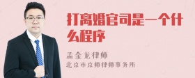 打离婚官司是一个什么程序