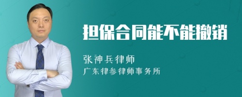 担保合同能不能撤销