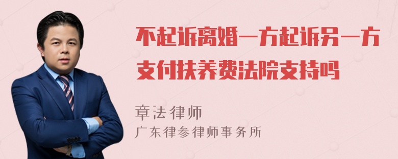 不起诉离婚一方起诉另一方支付扶养费法院支持吗