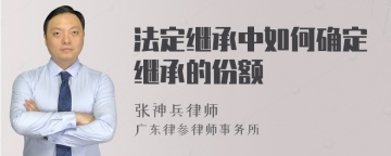 法定继承中如何确定继承的份额