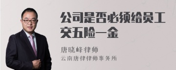 公司是否必须给员工交五险一金