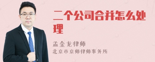 二个公司合并怎么处理