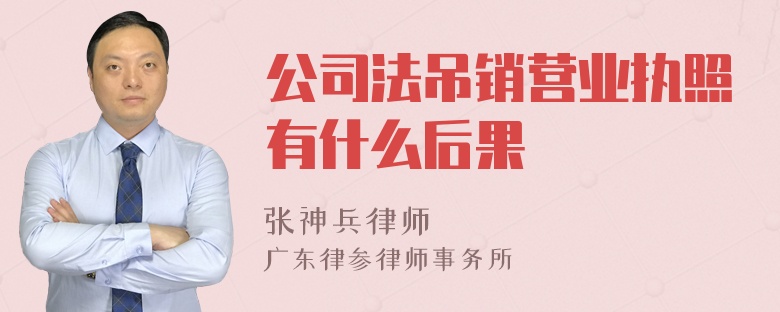 公司法吊销营业执照有什么后果