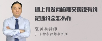 遇上开发商逾期交房没有约定违约金怎么办