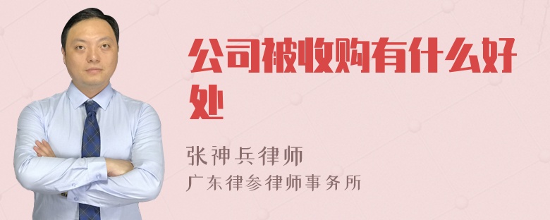 公司被收购有什么好处