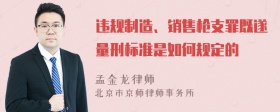 违规制造、销售枪支罪既遂量刑标准是如何规定的