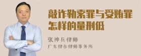 敲诈勒索罪与受贿罪怎样的量刑低