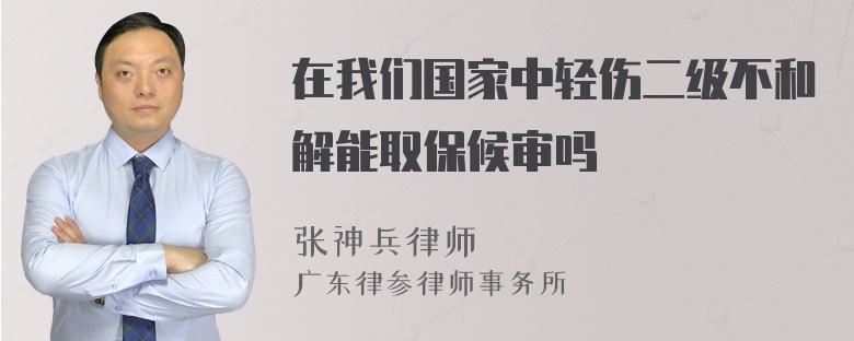 在我们国家中轻伤二级不和解能取保候审吗