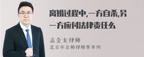 离婚过程中,一方自杀,另一方应付法律责任么