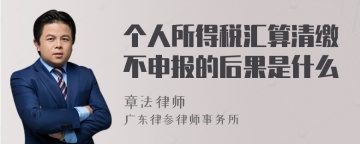 个人所得税汇算清缴不申报的后果是什么