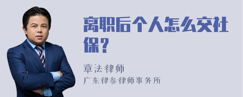 离职后个人怎么交社保？