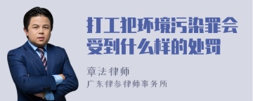 打工犯环境污染罪会受到什么样的处罚