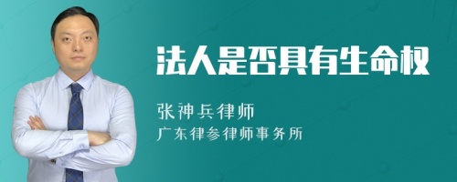 法人是否具有生命权