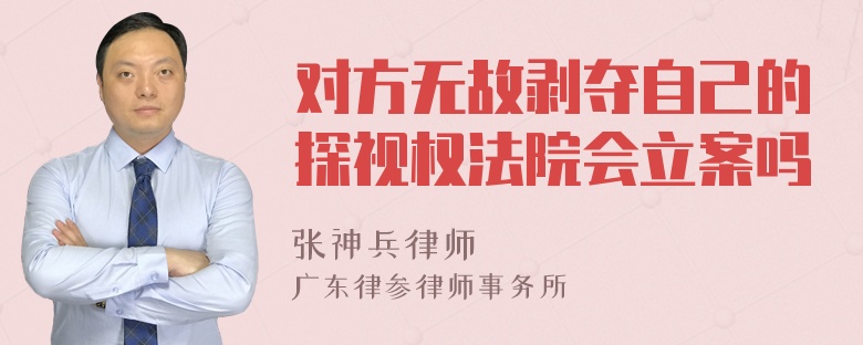 对方无故剥夺自己的探视权法院会立案吗