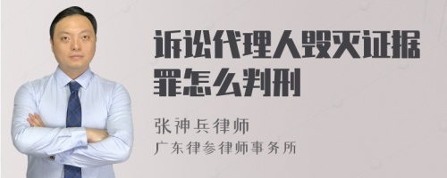 诉讼代理人毁灭证据罪怎么判刑