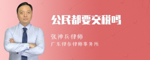 公民都要交税吗