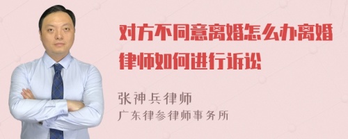 对方不同意离婚怎么办离婚律师如何进行诉讼