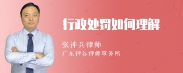 行政处罚如何理解