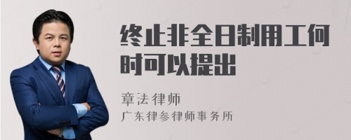 终止非全日制用工何时可以提出