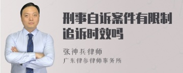 刑事自诉案件有限制追诉时效吗