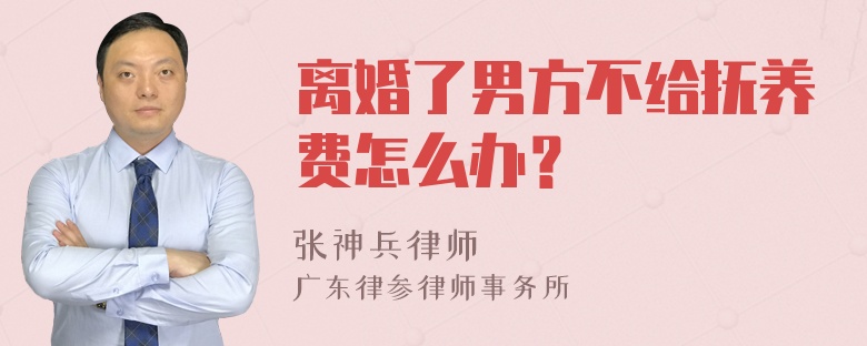 离婚了男方不给抚养费怎么办？