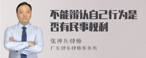 不能辩认自己行为是否有民事权利