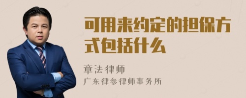 可用来约定的担保方式包括什么