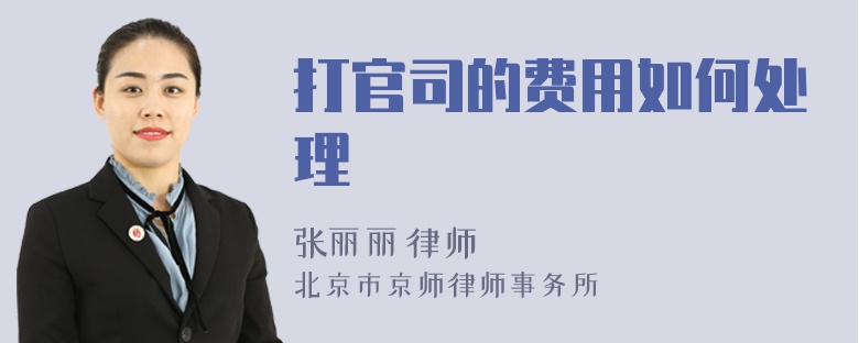 打官司的费用如何处理