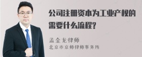 公司注册资本为工业产权的需要什么流程?