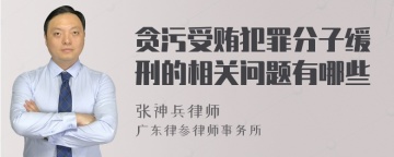 贪污受贿犯罪分子缓刑的相关问题有哪些