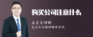 购买公司注意什么