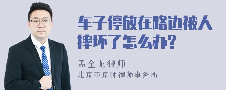 车子停放在路边被人摔坏了怎么办?