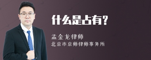 什么是占有？