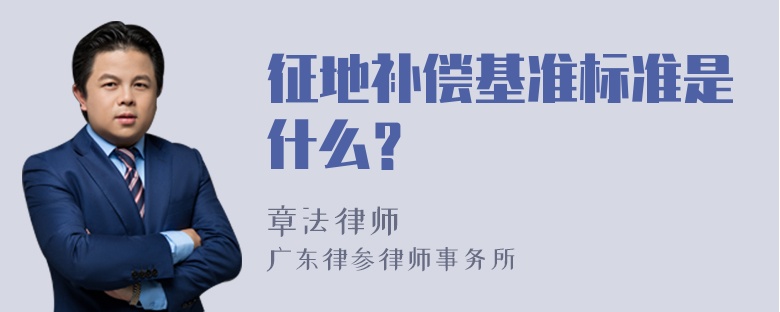 征地补偿基准标准是什么？