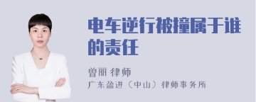 电车逆行被撞属于谁的责任