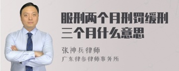 服刑两个月刑罚缓刑三个月什么意思