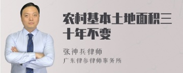 农村基本土地面积三十年不变