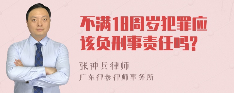 不满18周岁犯罪应该负刑事责任吗?