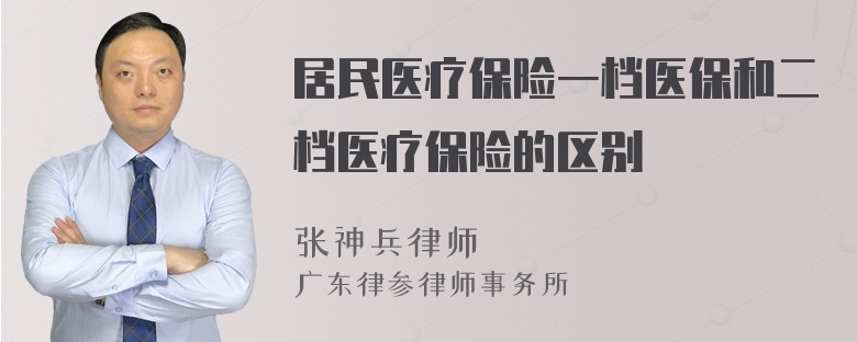 居民医疗保险一档医保和二档医疗保险的区别