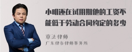 小明还在试用期他的工资不能低于劳动合同约定的多少