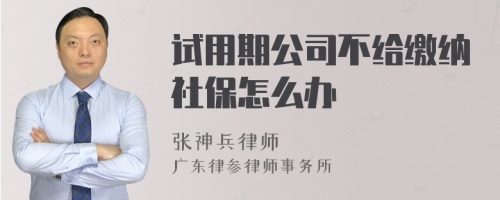 试用期公司不给缴纳社保怎么办