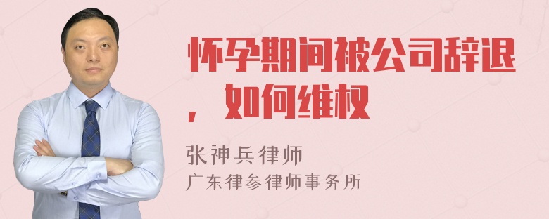 怀孕期间被公司辞退，如何维权