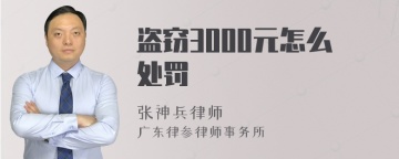 盗窃3000元怎么处罚