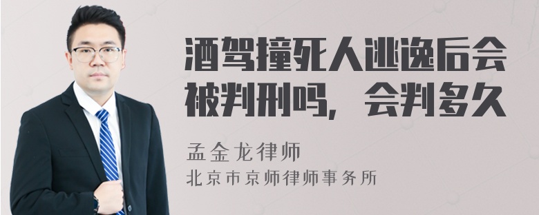 酒驾撞死人逃逸后会被判刑吗，会判多久