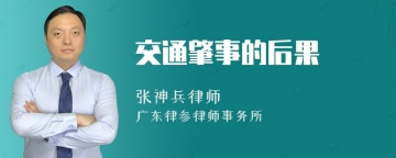 交通肇事的后果