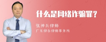 什么是网络诈骗罪？