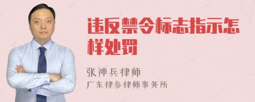 违反禁令标志指示怎样处罚