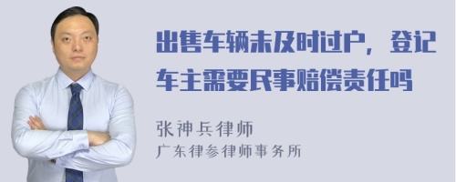 出售车辆未及时过户，登记车主需要民事赔偿责任吗