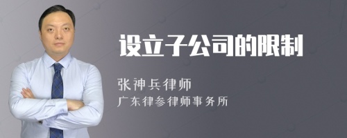 设立子公司的限制