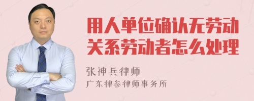 用人单位确认无劳动关系劳动者怎么处理